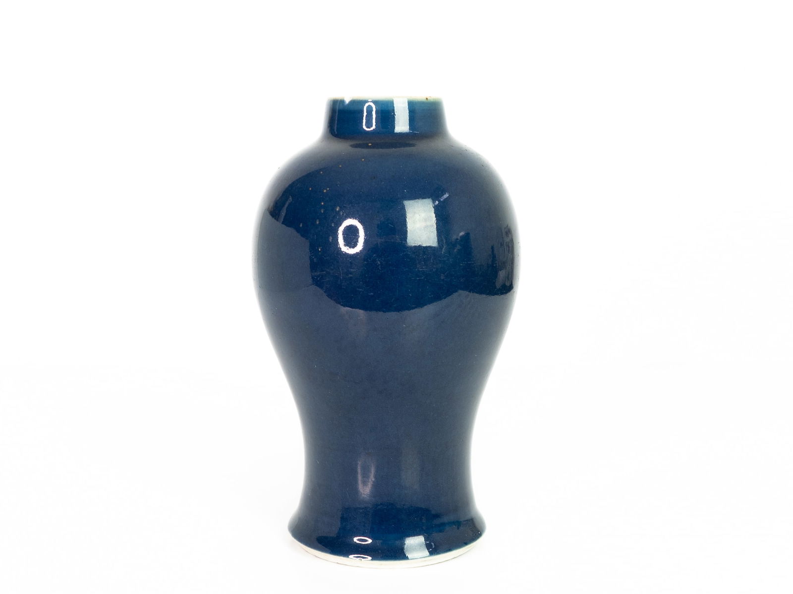 A Chinese monochrome blue-ground baluster vase, Qing dynasty, 18th/19th century (1 of 4)