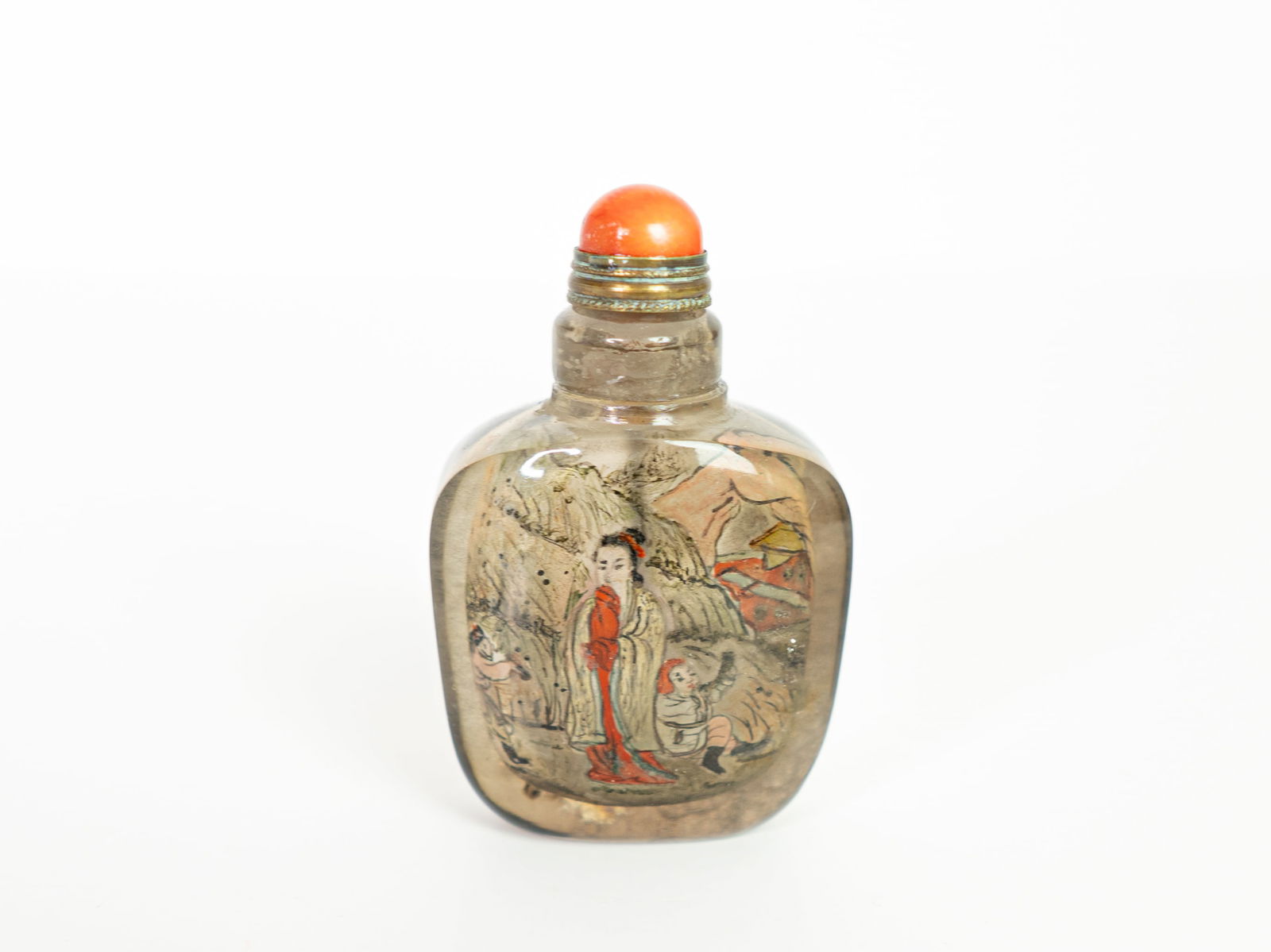 A Chinese inside painted glass snuff bottle, 19th century (1 of 4)