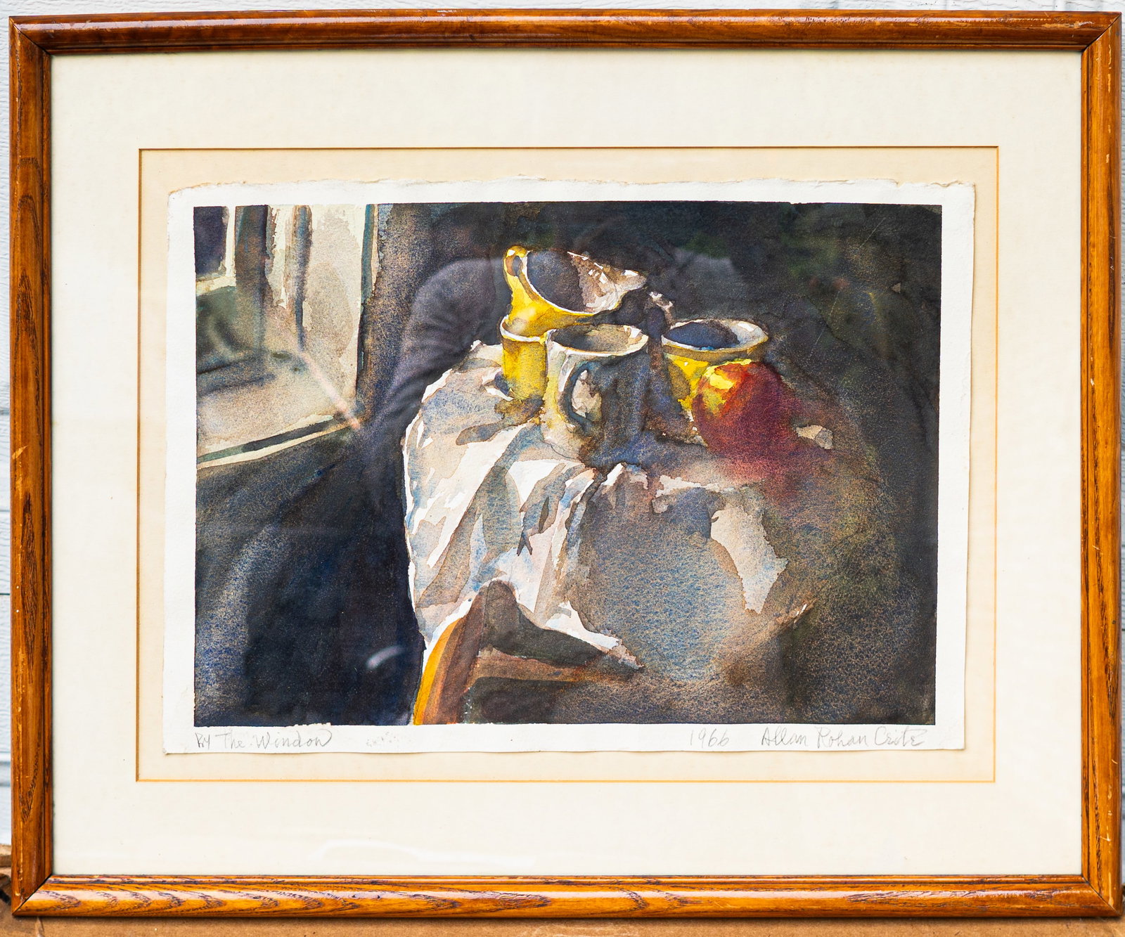 Allan Rohan Crite 1910 Plainfield, New Jersey - 2007 Boston, Massachusetts. Watercolor / Paper.: Sight: 11 x 15 in. Overall with frame: 17 x 21 in. Signed lower right, dated 1966. Tri-State area in house truck delivery available. In house shipping with UPS will cost around $50-$80. African-Americ