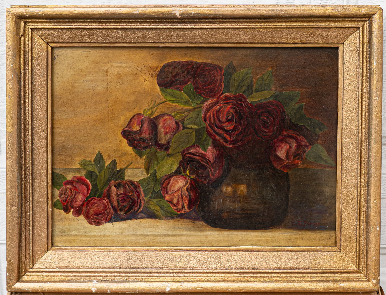 Charles Ethan Porter (1847 - 1923) American, Oil / Board: Sight: 13 1/2 x 18 1/2 in. Overall with frame: 17 1/2 x 23 1/2 in. Signed lower right. Tri-State area in house truck delivery available. In house shipping with UPS will cost around $80-$100. Citizens 