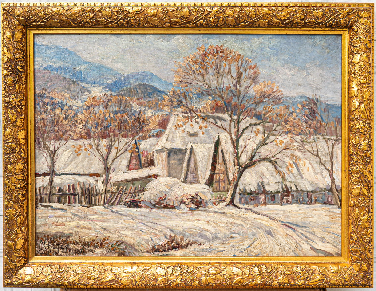 Mathias Joseph Alten 1871 - 1938 Grand Rapids, Michigan Oil / Canvas: Sight: 20 1/2 x 28 in. Overall with frame: 25 x 33 in. Signed lower left, dated 1926. Tri-State area in house truck delivery available. In house shipping with UPS will cost around $100-$150. Born in G