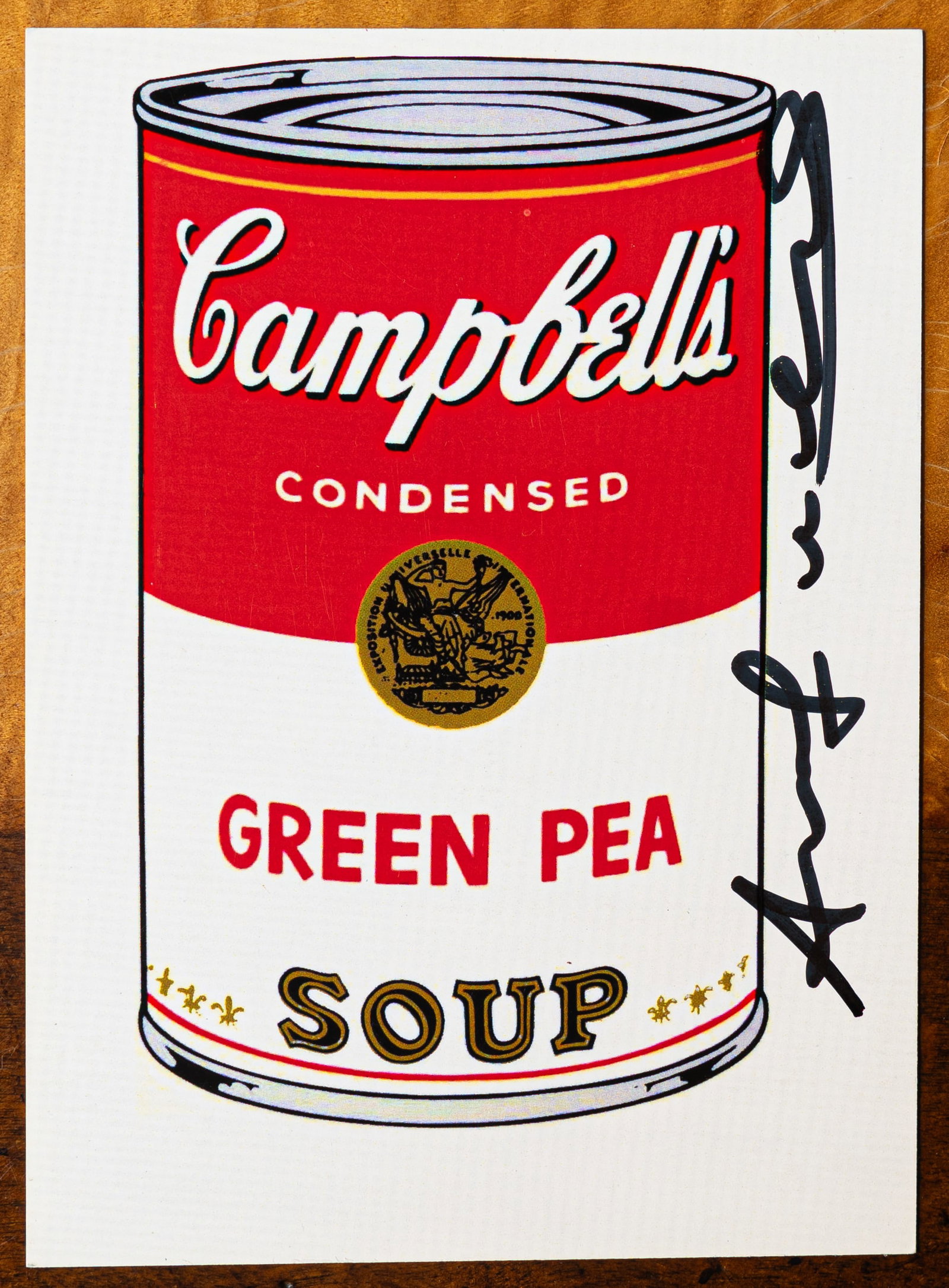 Green Pea from Campbell's Soup I Andy Warhol Screenprint/Silkscreen on Post Card (1 of 9)