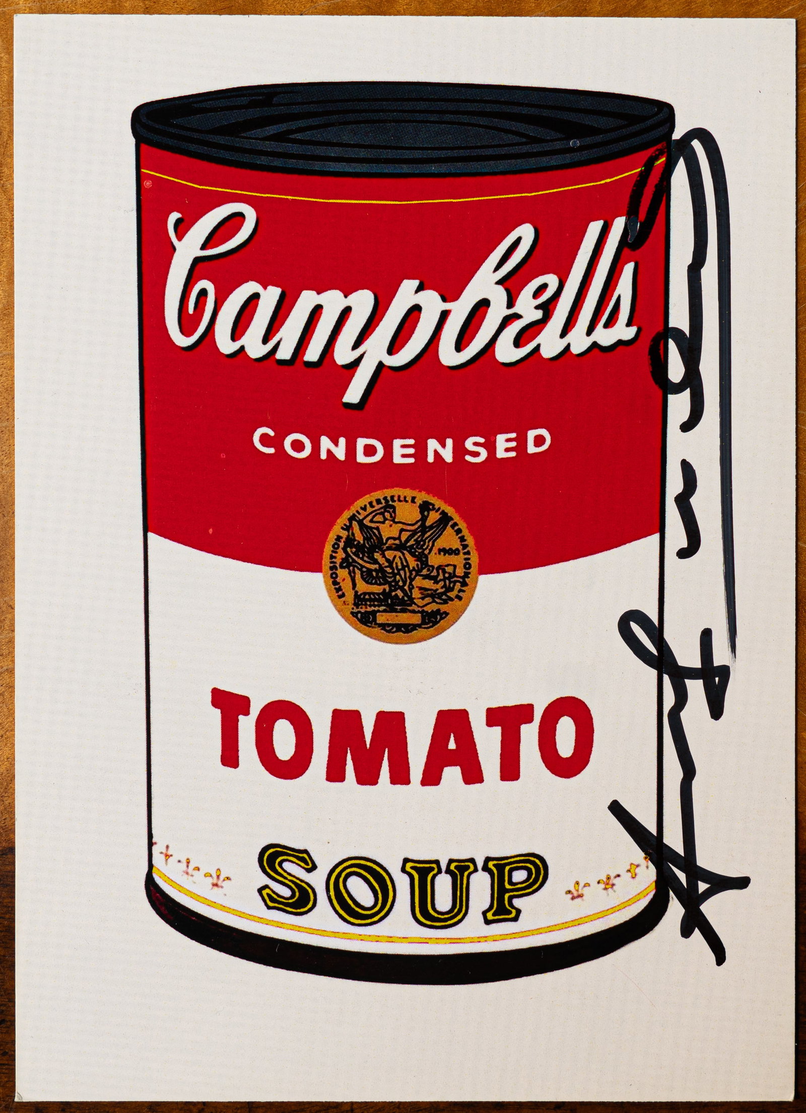 Tomato from Campbell's Soup I Andy Warhol Screenprint/Silkscreen on Postcard Marker Signed (1 of 9)