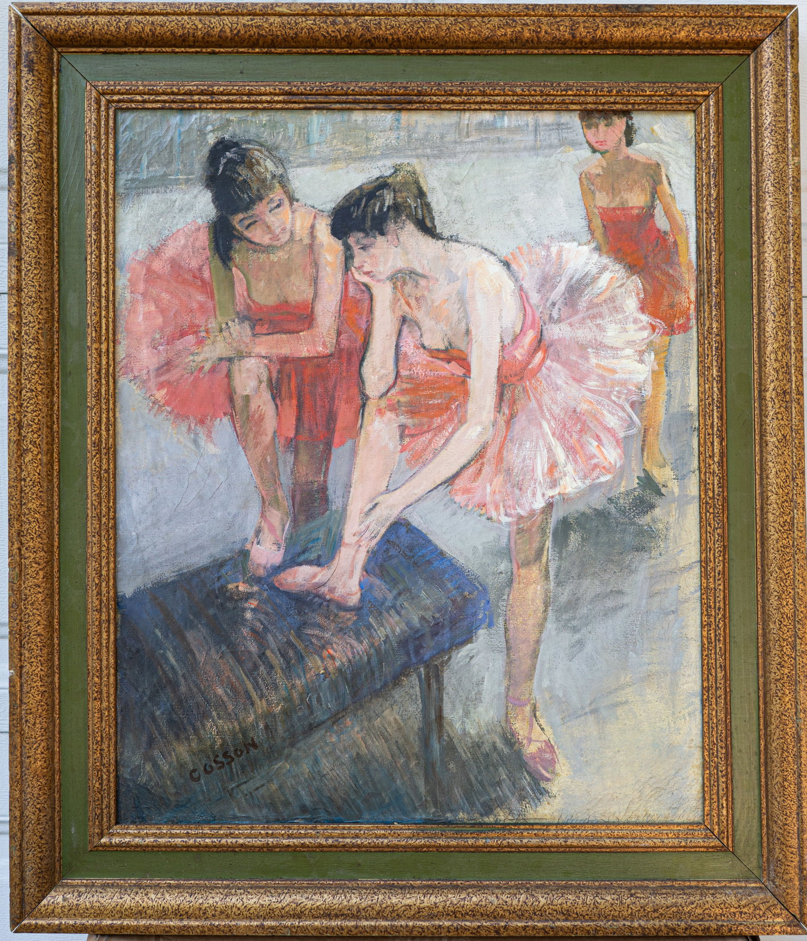 Jean Louis Marcel Cosson 1887 Bordeaux, France - 1956 Paris, France Oil / Canvas: Sight: 26 x 21 in. Overall with frame: 32 x 28 in. Signed lower left. Tri-State area in house truck delivery available. In house shipping with UPS will cost around $100-$120. Jean Louis Marcel Cosson 