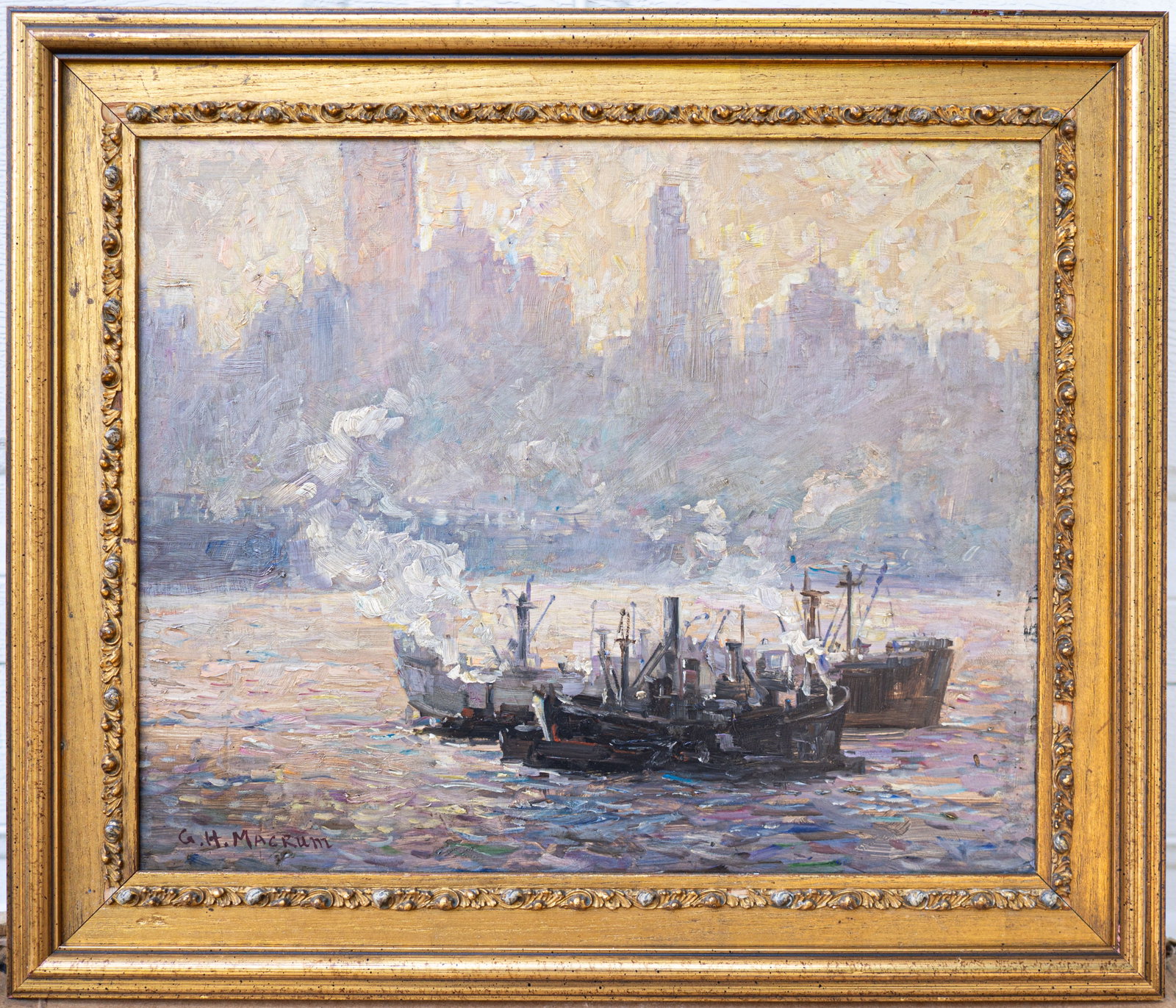George Macrum 1878 Pittsburgh, Pennsylvania - 1970 Sloatsburg Oil / Board (1 of 6)