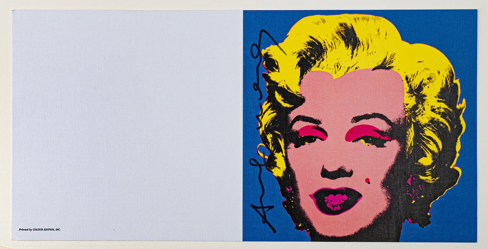 Invintation: Marilyn, 1967, silkscreen, Andy WARHOL: Invintation: Marilyn, 1967, silkscreen, edition of 250, signed, overall size 7 x 14 in, affordable in house shipping available upon request.