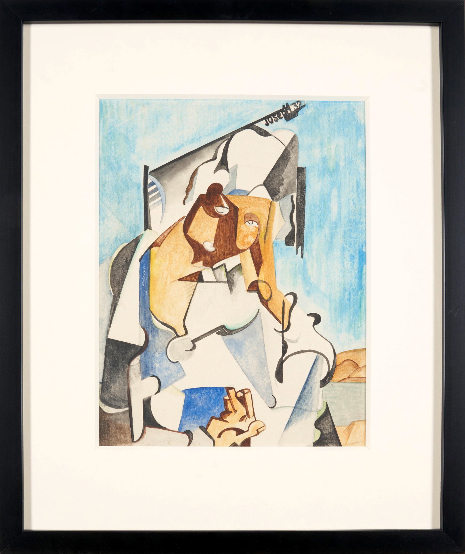 JOSEPH MARSH SHERIDAN (American, 1897-1971): "JOSEPH MARSH SHERIDAN (American, 1897-1971). ""Before the Sea"". Watercolor on paper. Signed lower left. Sight: 14"" x 10 1/2"" Overall: 17"" x 15"". Good overall condition. Tri-State area in house t