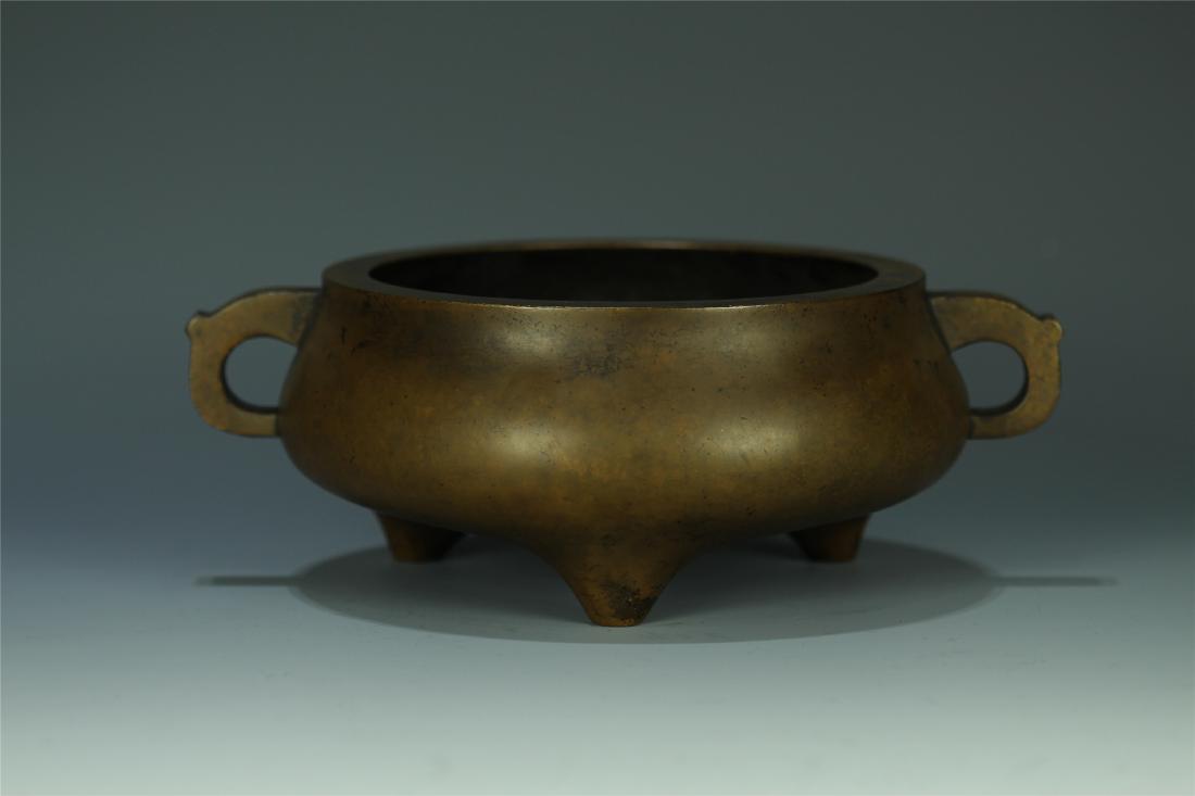 CHINESE BRONZE ROUND CENSER (1 of 10)