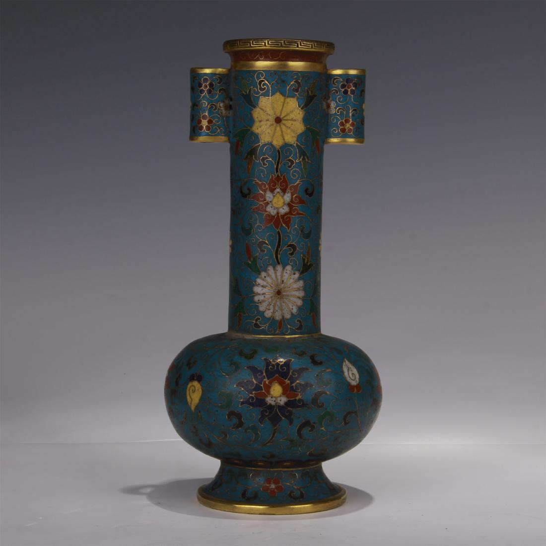CHINESE CLOISONNE FLOWER VASE (1 of 9)