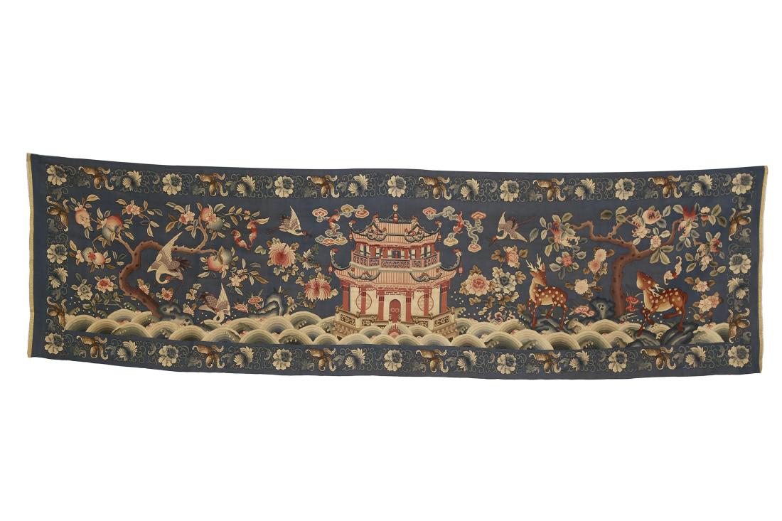 CHINESE KESI CRANE AND PAVILION TAPESTRY (1 of 10)