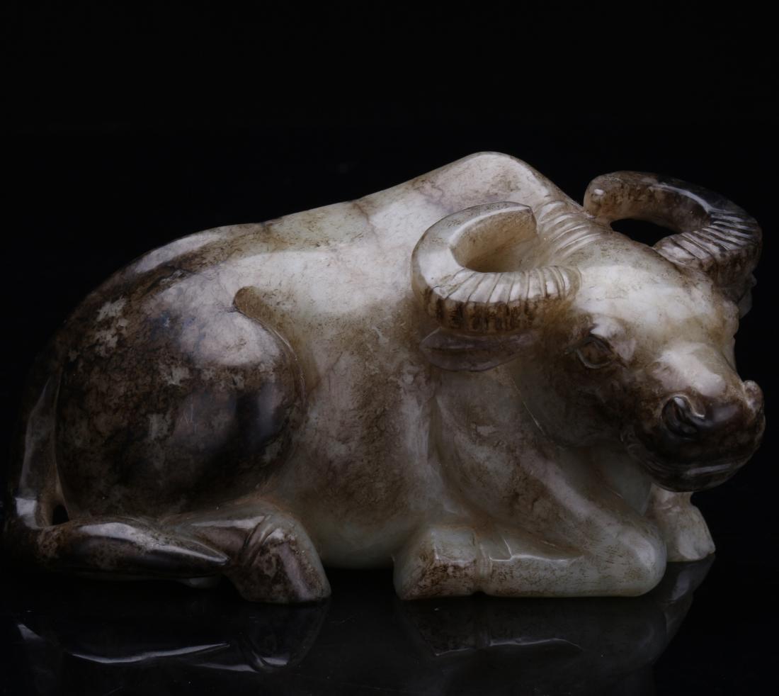 CHINESE NEPHRITE JADE COUCHING OX (1 of 10)