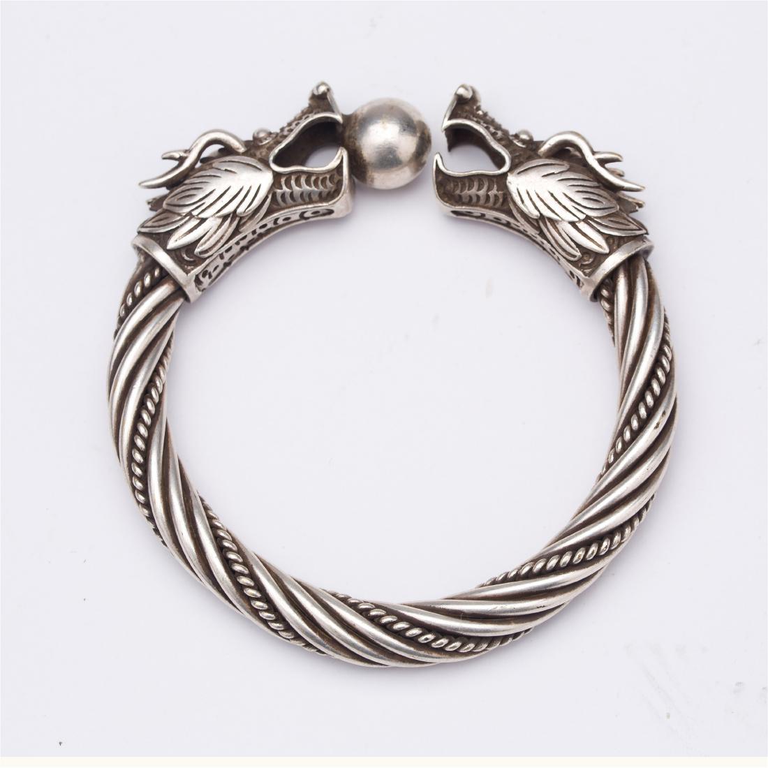 CHINESE SILVER DRAGON BANGLE (1 of 12)