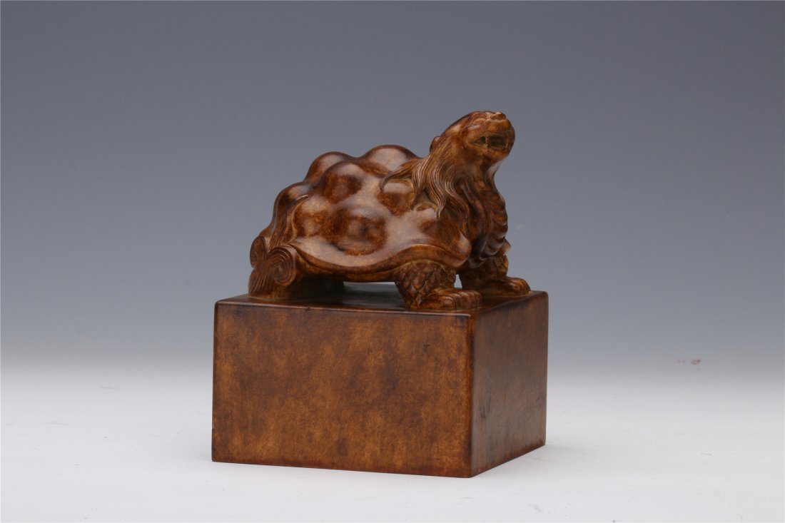 CHINESE BOXWOOD IMPIRAL TURTLE SEAL (1 of 14)