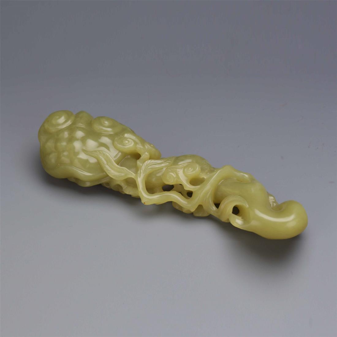 CHINESE YELLOW JADE RUYI SCEPTER (1 of 11)