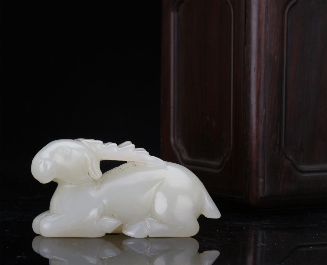 CHINESE WHITE JADE DEER (1 of 9)