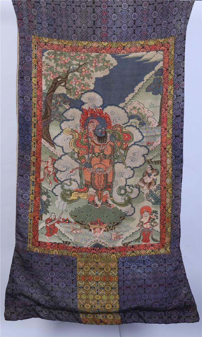 TIBETAN KESI EMBROIDERY THANGKA OF BUDDHA GUADARIN (1 of 14)