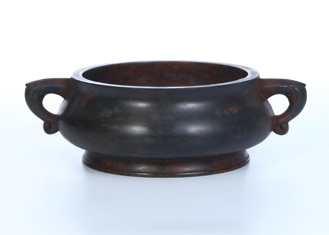 CHINESE BRONZE ROUND CENSER (1 of 10)