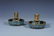 PAIR OF CHINESE CLOISONNE FLOWER CANDLE HOLDERS