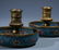 PAIR OF CHINESE CLOISONNE FLOWER CANDLE HOLDERS - 3