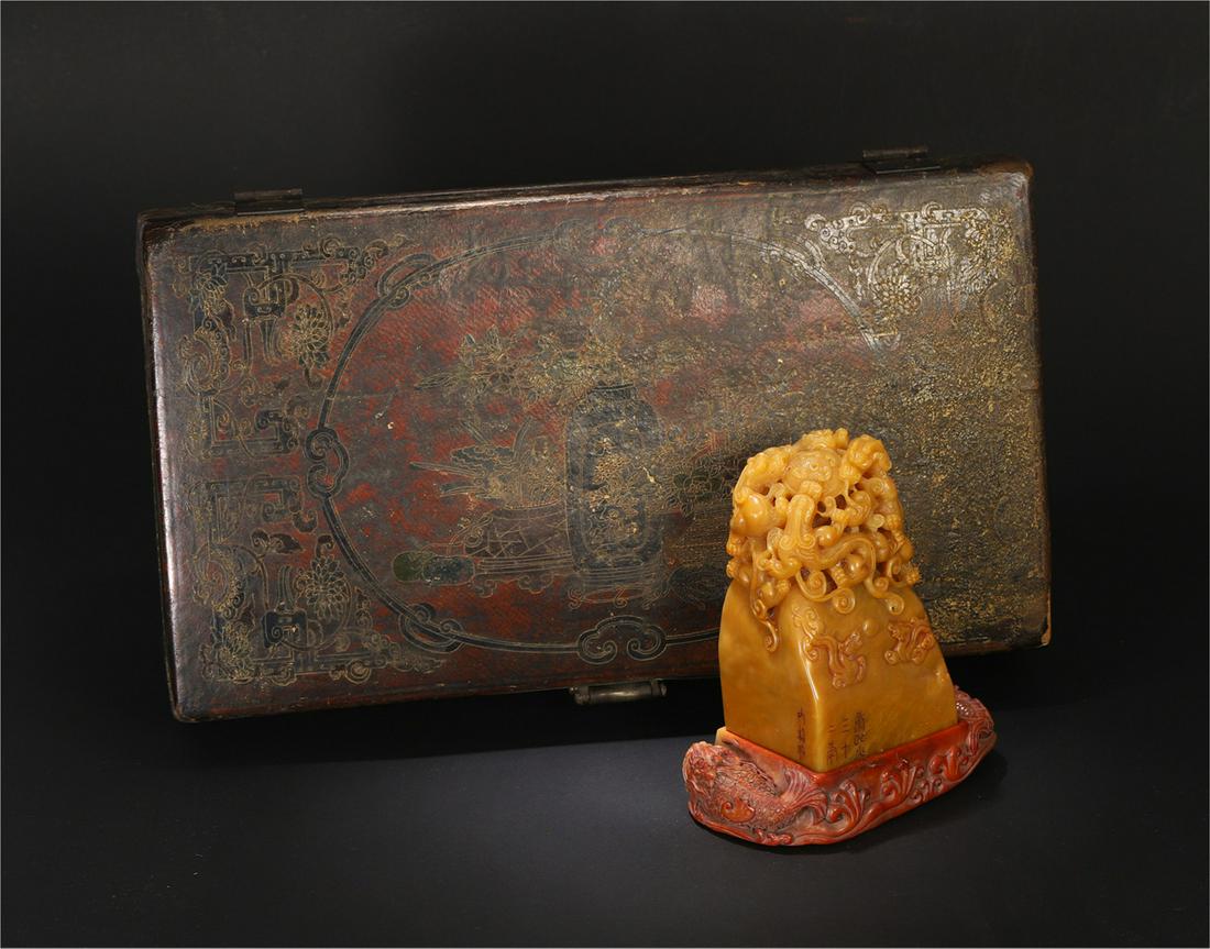 CHINESE TIANHUANG STONE DRAGON SEAL (1 of 10)