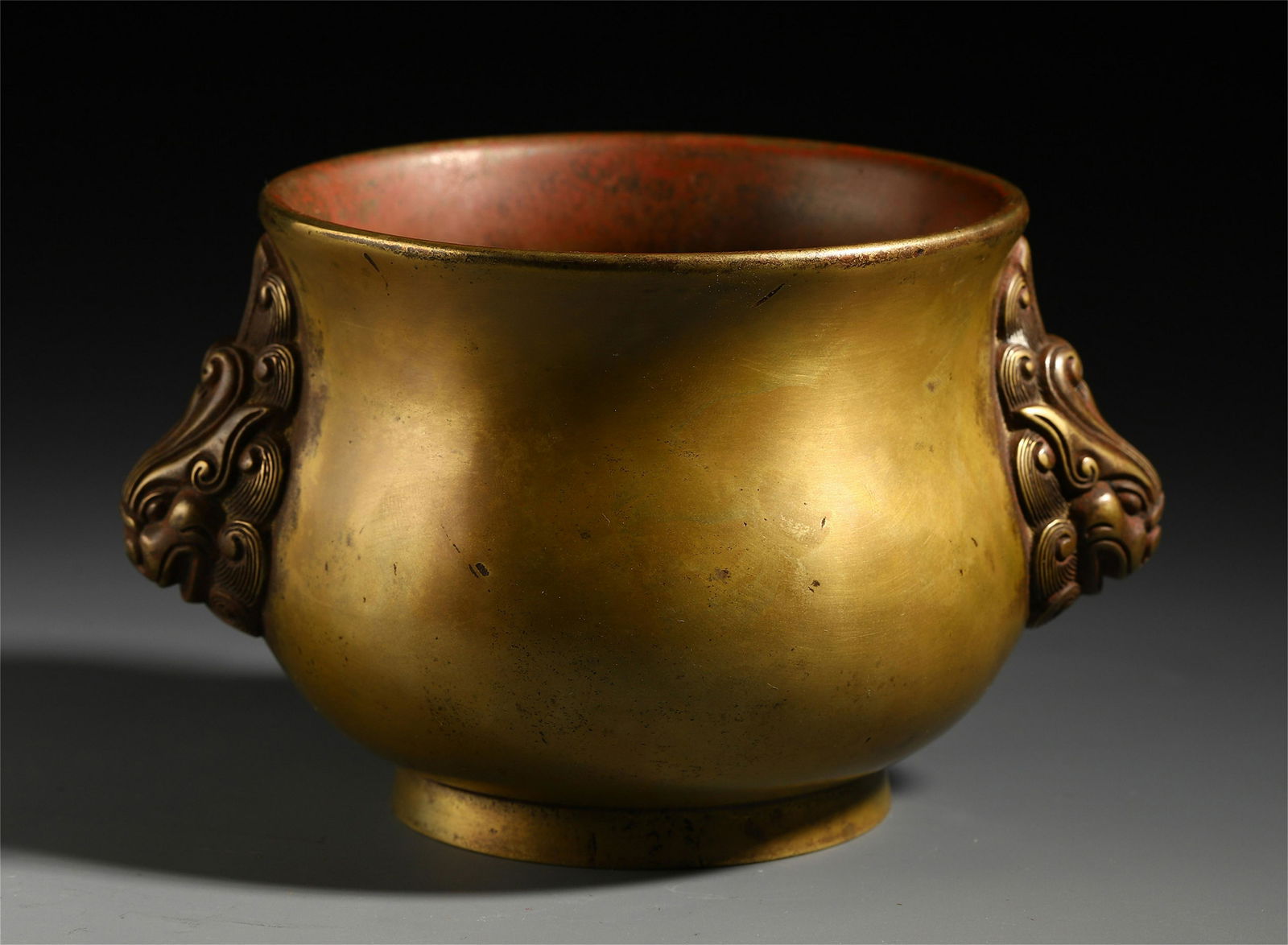 CHINESE BRONZE BEAST HANDLE CENSER (1 of 7)