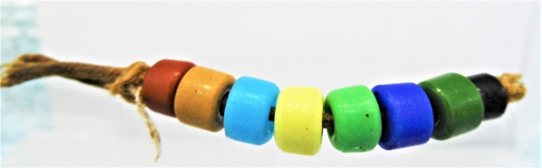 Native American Pony Trade Beads: Native American Pony Trade Beads Ultra Rare, Only a few come up, these are legitimate trade beads probably from the plains, Total (8) Beads on a very old strand of string. Beads are each bead is 1/2cm