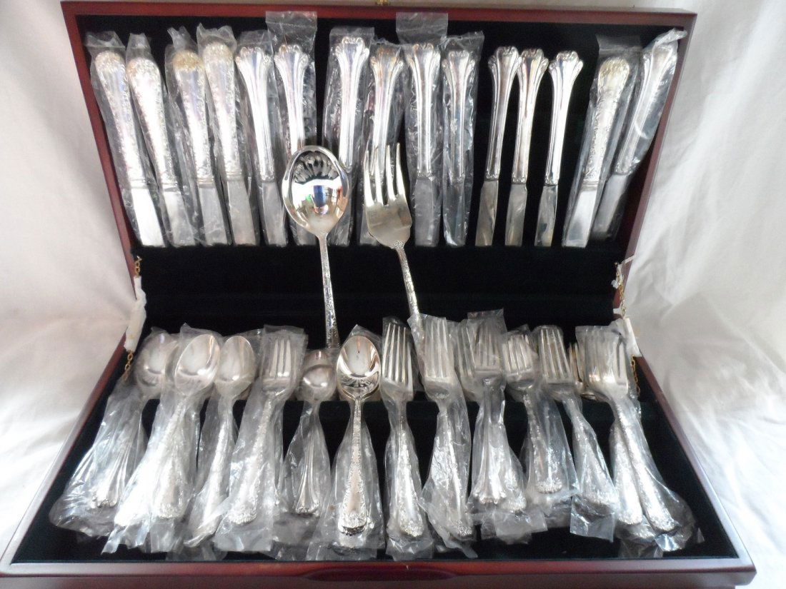 Rogers Silver Flatware Set Flatware Set 60Pc NOS (1 of 3)
