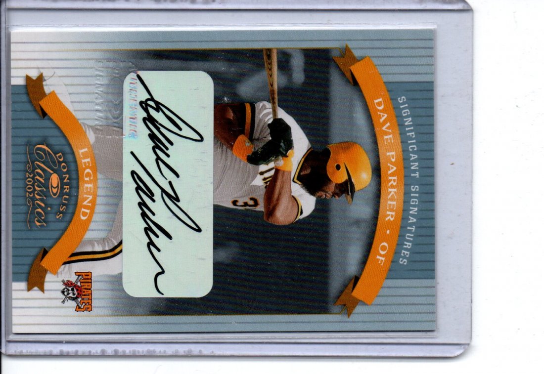 Dave Parker Autograph Baseball Card Excellent Sports (1 of 2)