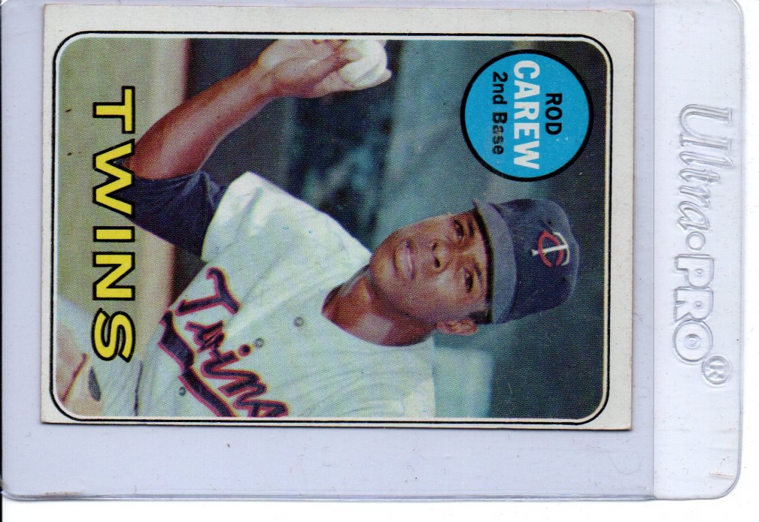 1969 Rod Carew Twins Baseball Card Sports (1 of 2)