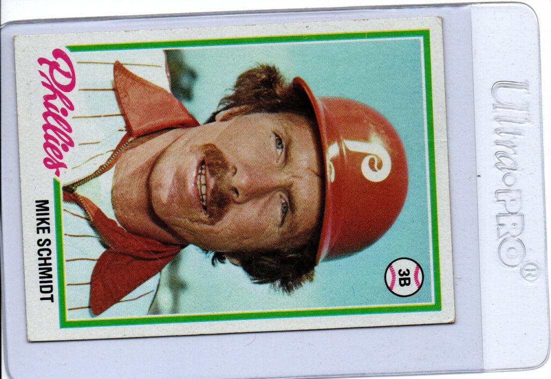 1977 Mike Schmidt Phillies Baseball Card Sports (1 of 2)