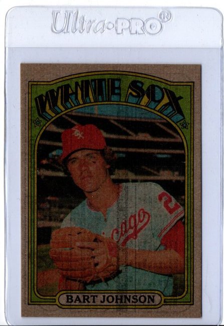 1972 Topps Bart Johnson #126 Baseball Card ERROR RARE (1 of 2)