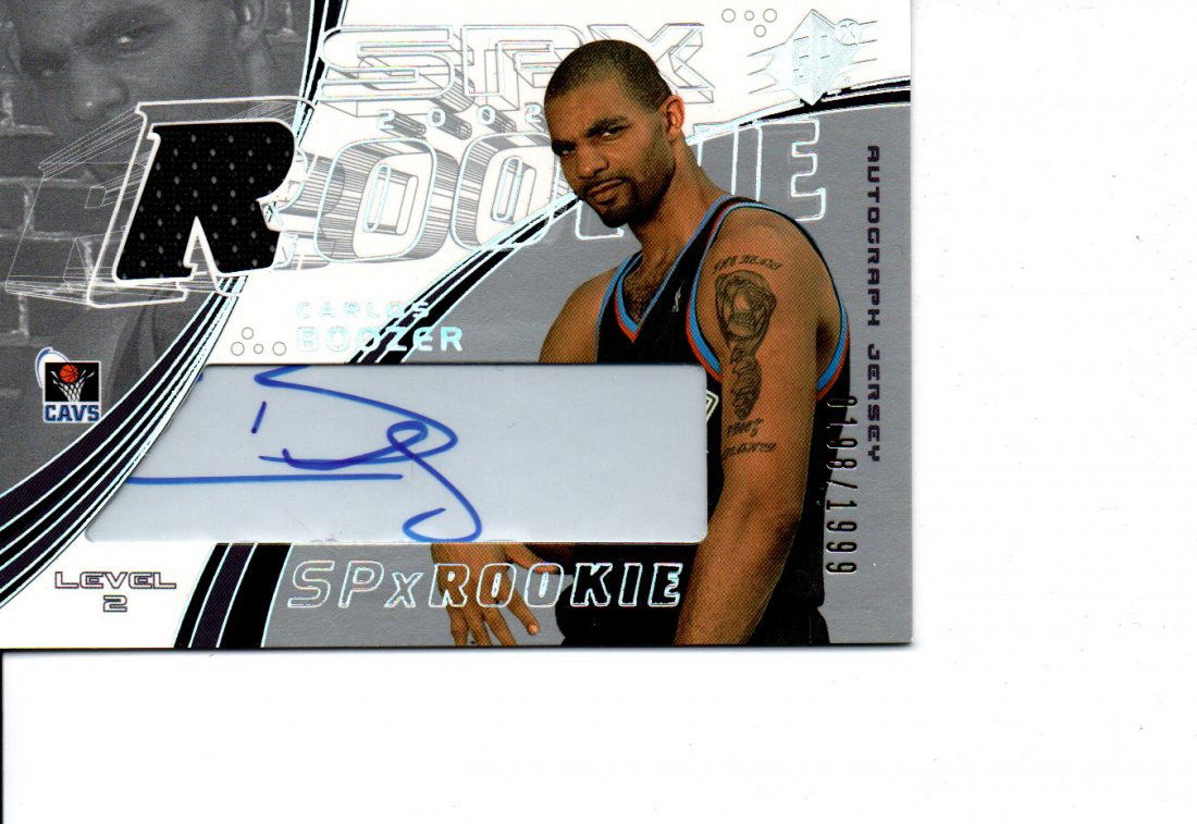 CARLOS BOOZER 2002 AUTOGRAPH NBA BASKETBALL CARD (1 of 2)