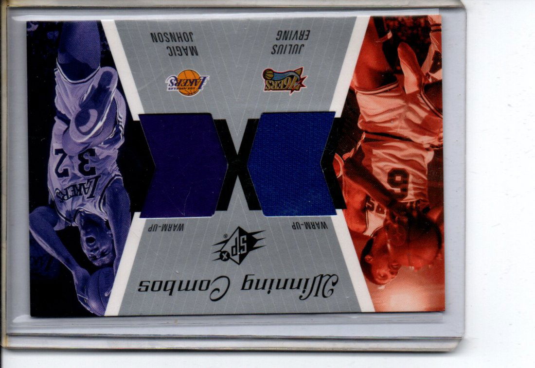 JULIUS IRVING, MAGIC JOHNSON NBA BASKETBALL CARD (1 of 2)