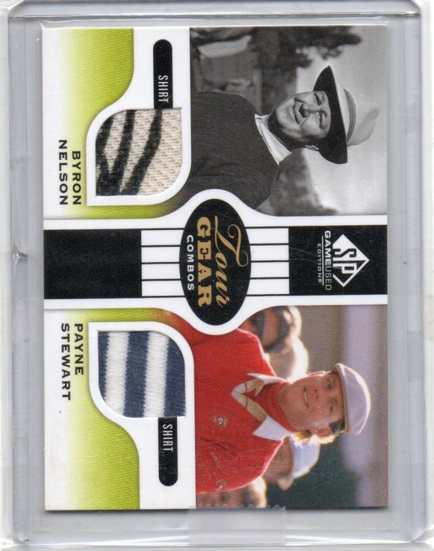 BYRON NELSON / STEWART AUTOGRAPH GOLF LEAF SPORTS CARD: Part of an Estate Lot, You are Bidding on the Card Pictured! All Cards have been scanned and most are in Very Good-Pristine Mint Condition! A LOT of very great finds, Some cards scanned in darker assu