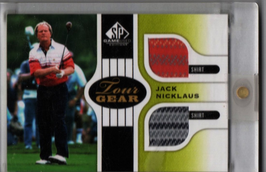 JACK NICKLAUS TOUR GEAR GAME USED CARD SPORTS CARD: Part of an Estate Lot, You are Bidding on the Card Pictured! All Cards have been scanned and most are in Very Good-Pristine Mint Condition! A LOT of very great finds, Some cards scanned in darker assu