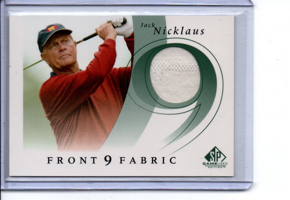 JACK NICKLAUS FRONT 9 GAME USED JERSEY CARD SPORTS CARD (1 of 2)