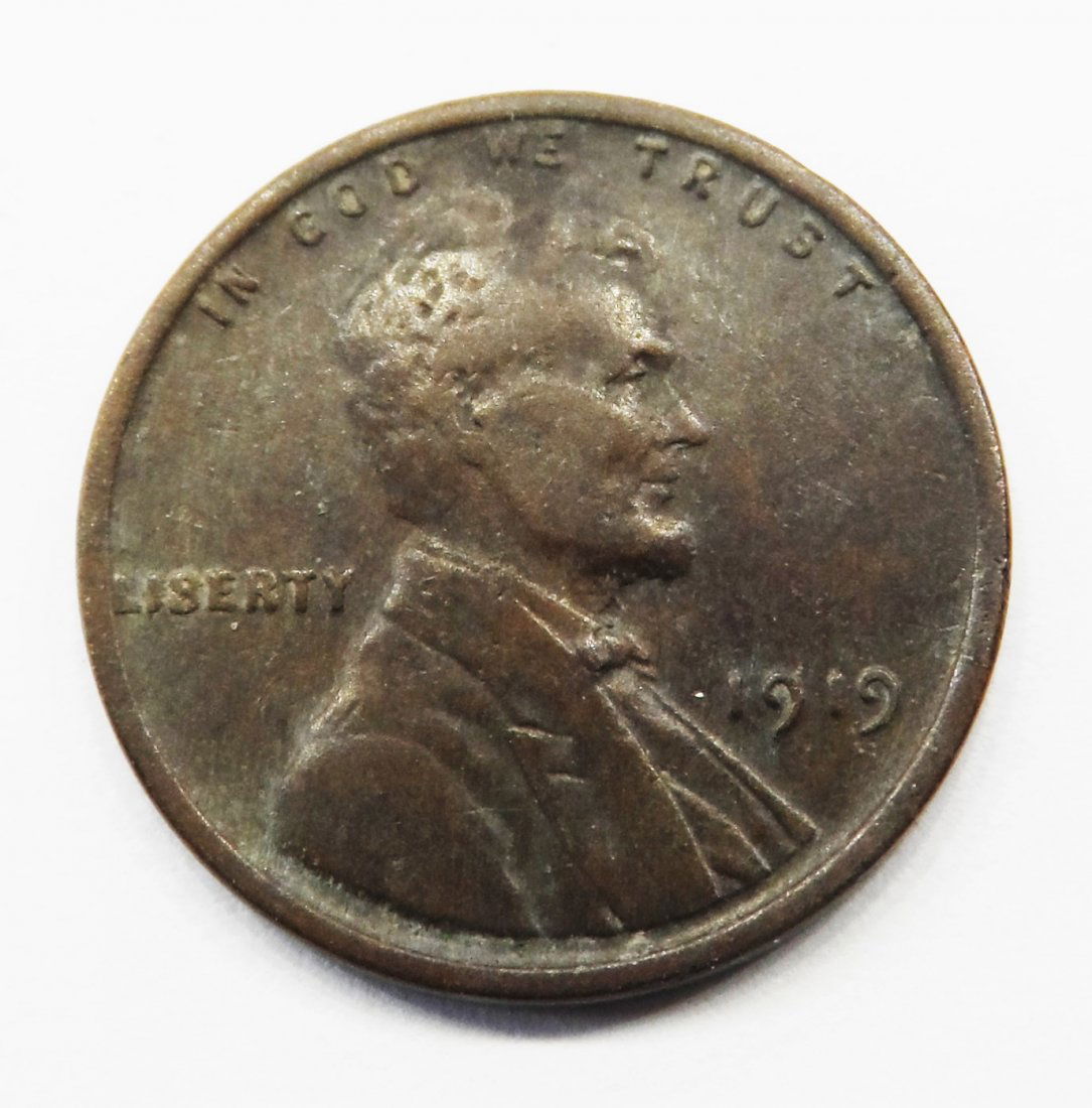 1919 Wheat Cent Lincoln Head Penny One Cent (1 of 2)
