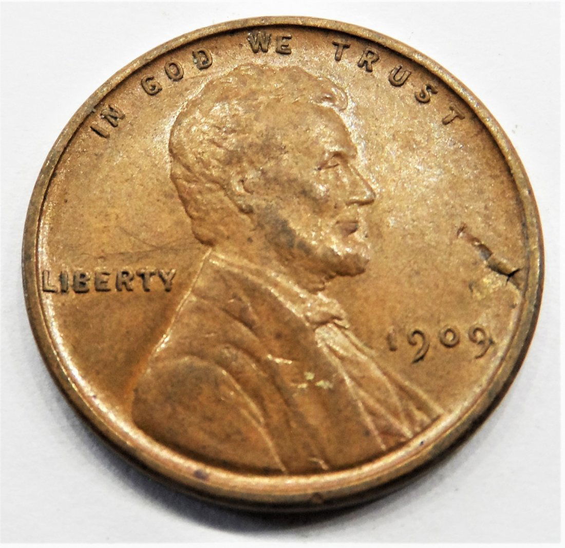 1909 V.D.B. VDB Error Lincoln Wheat Cent Penny One (1 of 2)