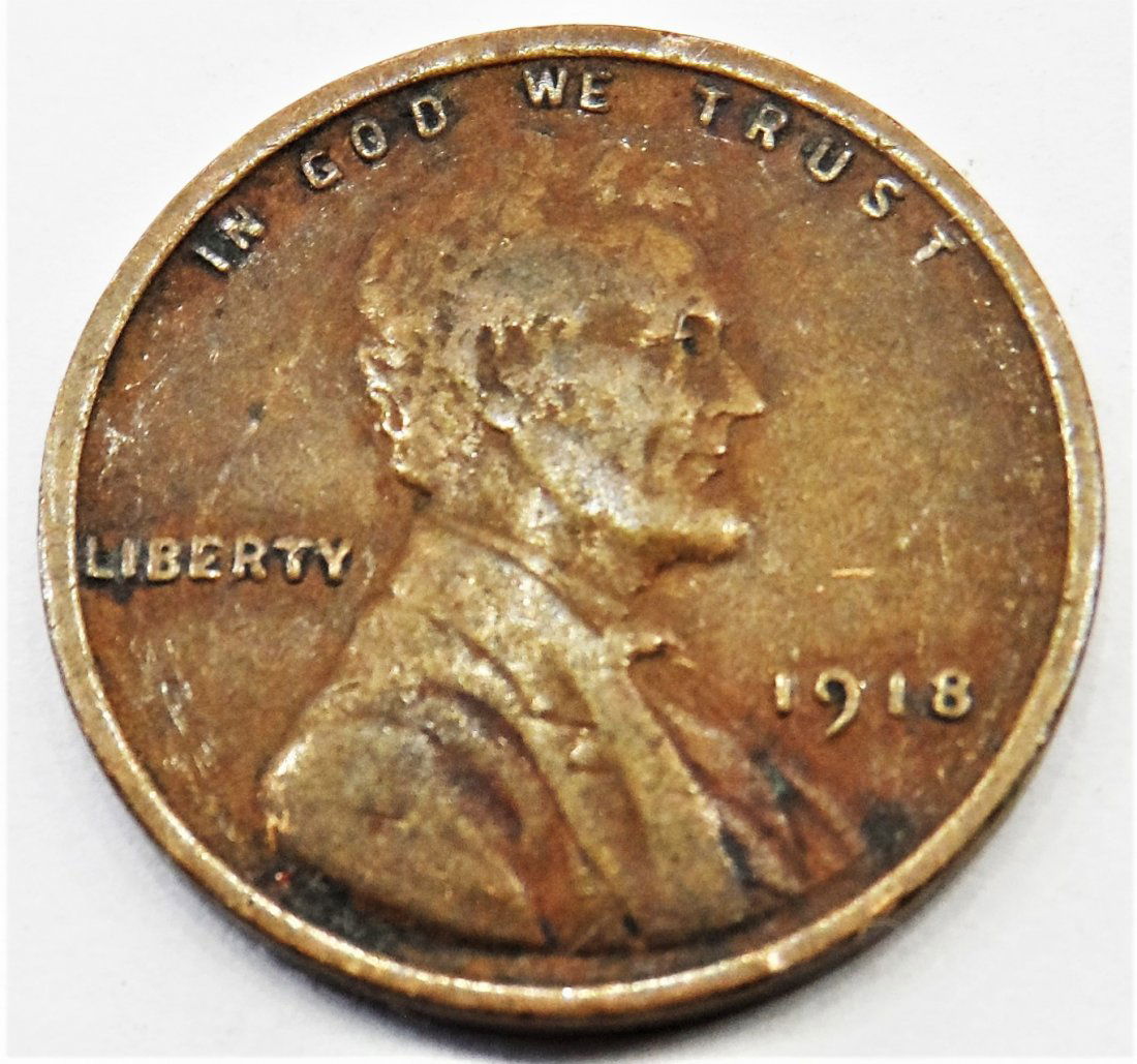 1918 Lincoln Wheat Cent One Penny 1 Cent (1 of 2)