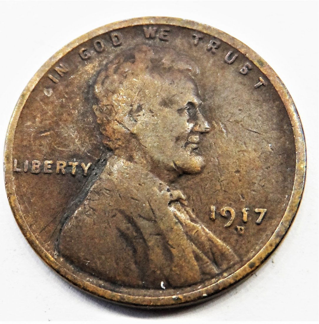 1917 D Lincoln Wheat Cent One Penny 1 Cent (1 of 2)