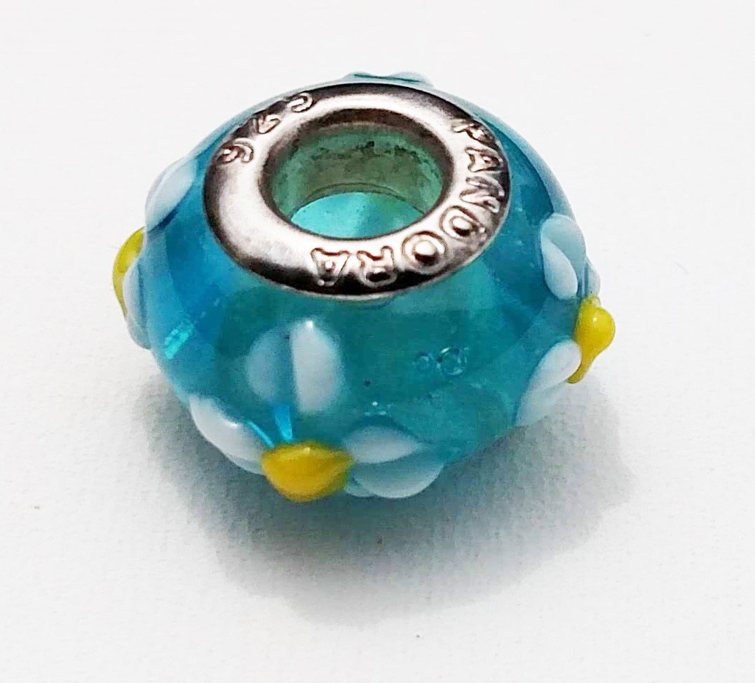 Blue Pandora Glass Charm for Bracelet 925 Silver (1 of 1)
