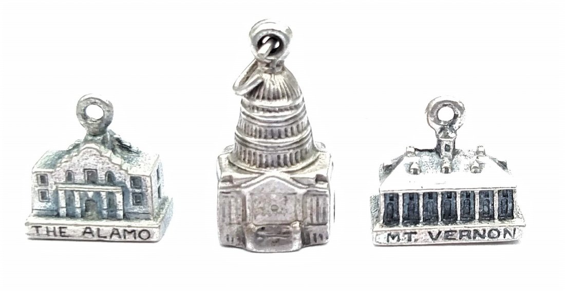 Vintage Sterling Silver Charm Bracelet Charms (3) (1 of 2)