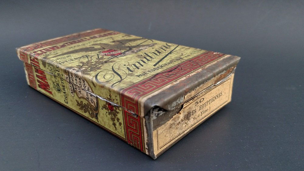 Early Antique Egyptian Cigarette Tin (1 of 3)