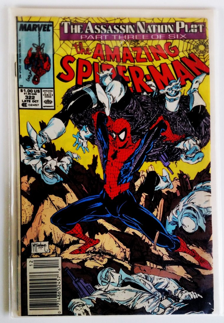 Marvel Comic Amazing Spidder man 1989 Volume 1 #322: Marvel Comic Amazing Spidder man 1989 Volume 1 #322 (Comics are Average/Good or Better than Good Condition) Grade from photos As Is, No Tears, Torn Pages, Or Marks Noted.