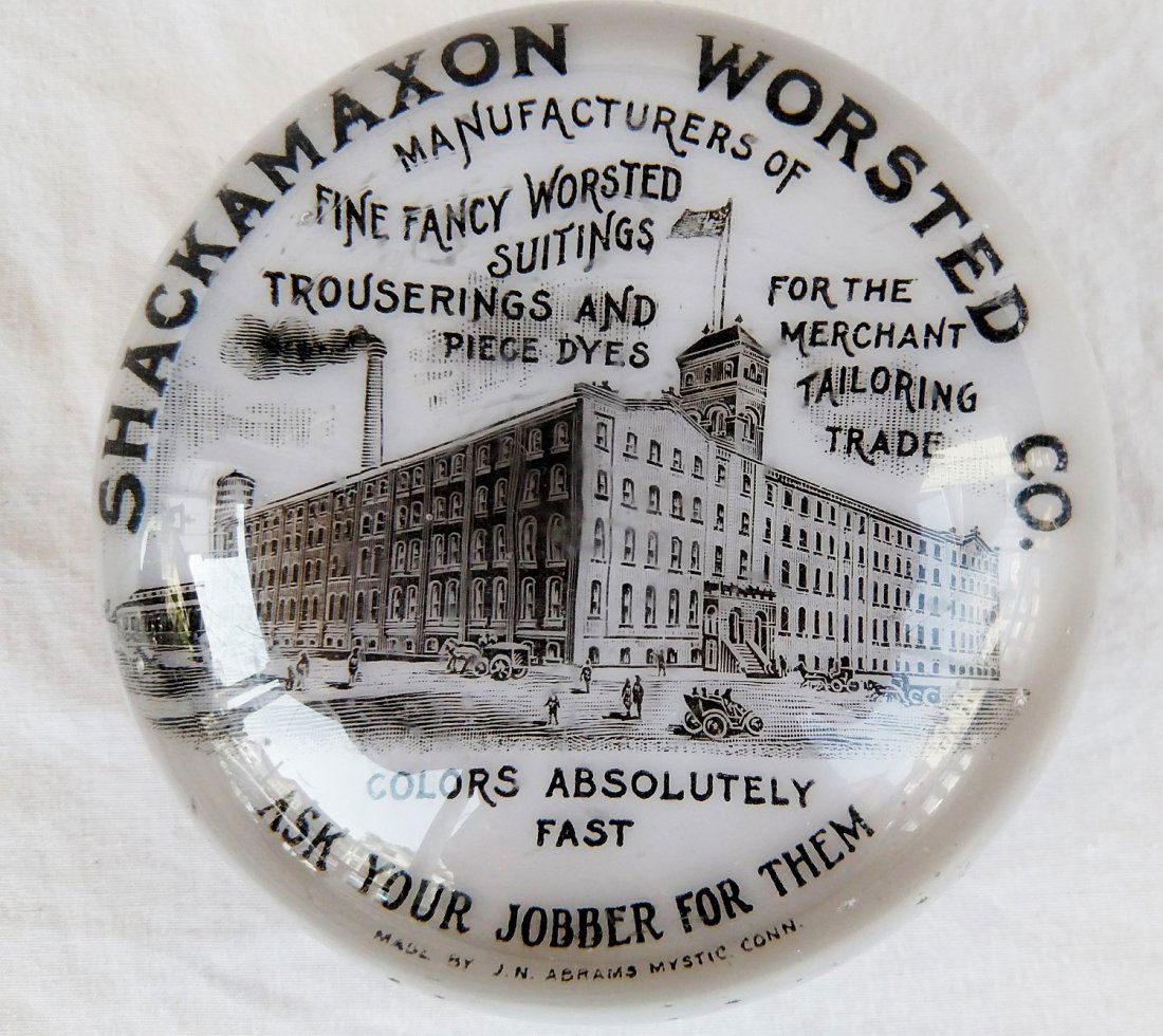 Antique Glass Paperweight Advertising (1 of 2)