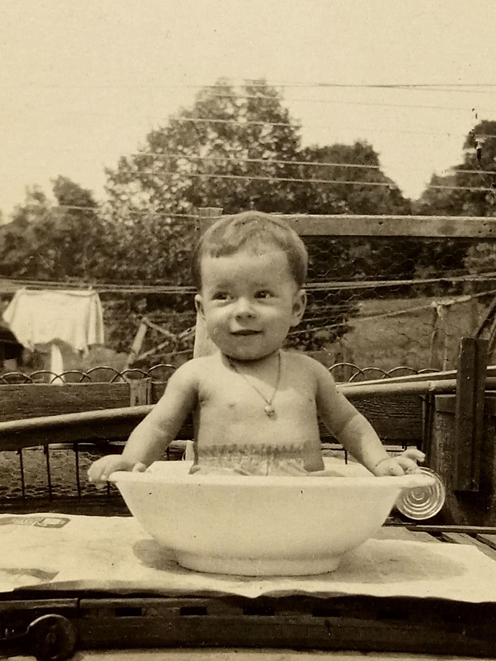 Photo Boy in Wash tub on laundry day (1 of 3)