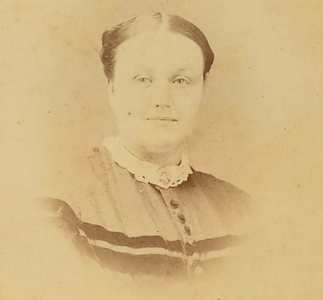 CDV Photo Woman identified Dated July 5 1869 (1 of 3)