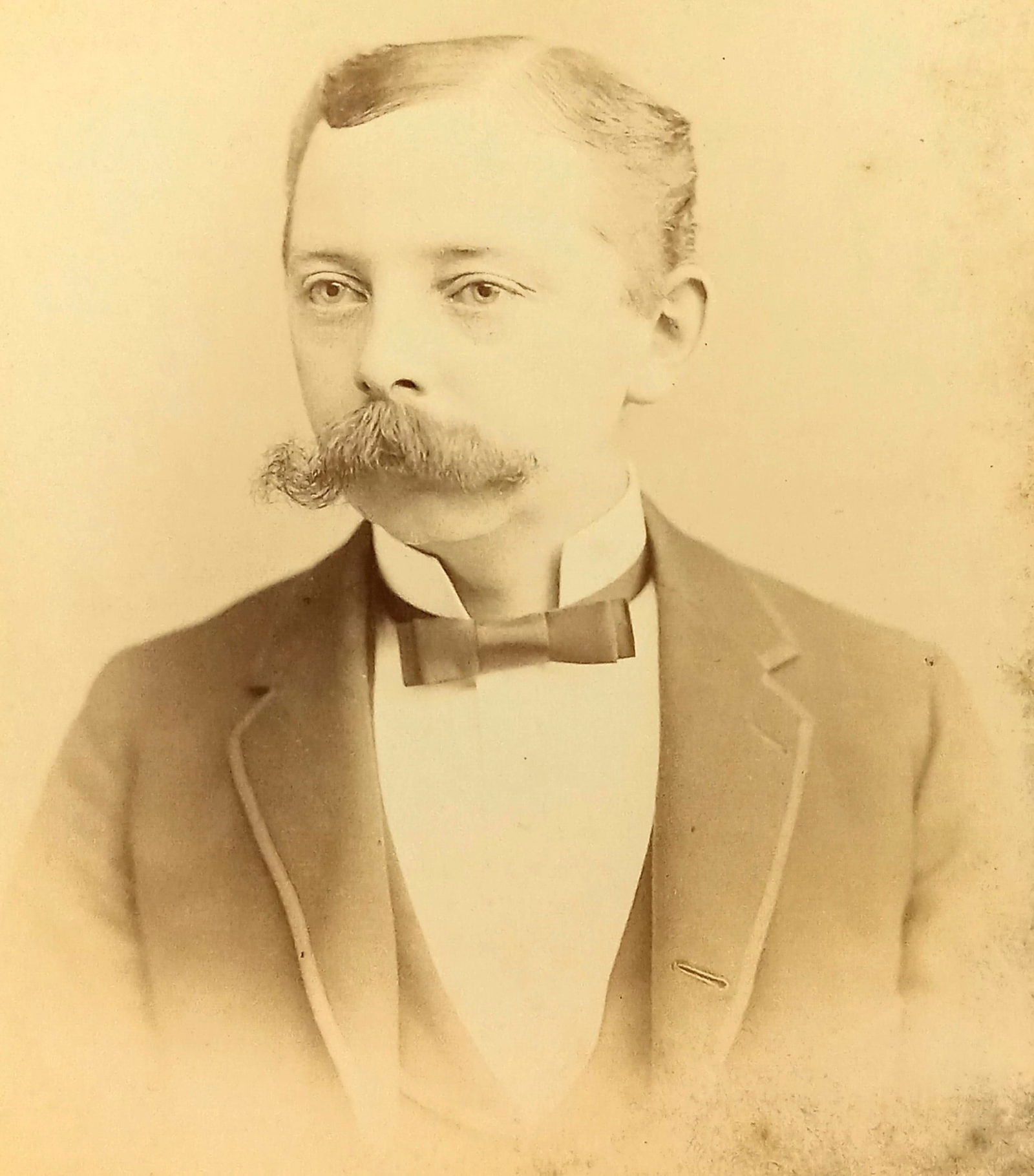 Cabinet Card Photo Man Mustache Rhoads Photography Frankford Ave Philadelphia (1 of 3)