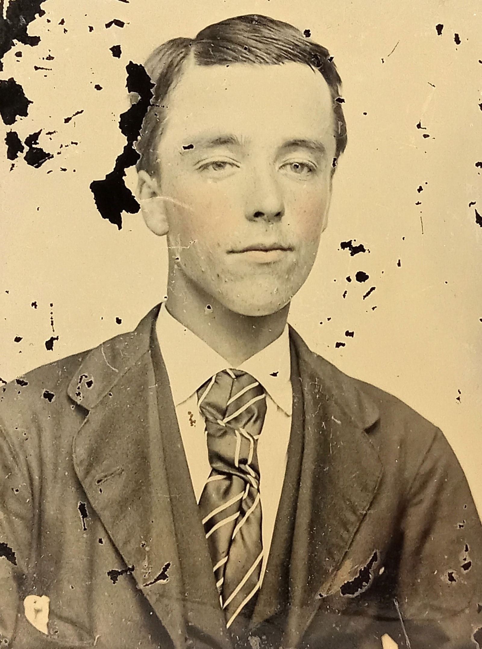 Tintype Photo Boy With Suit and Tie (1 of 3)