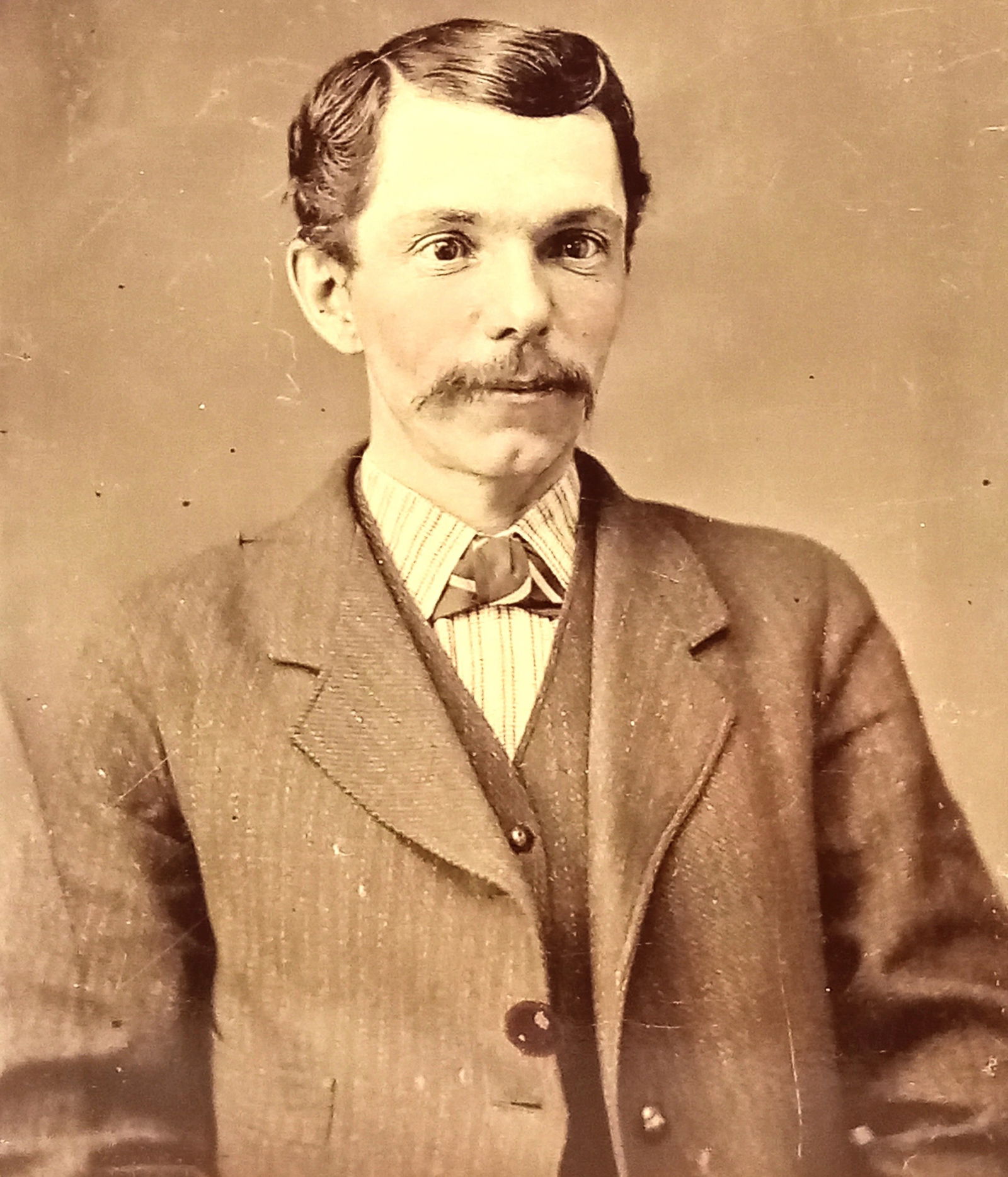 Tintype Photo Man Painted Cheeks (1 of 3)